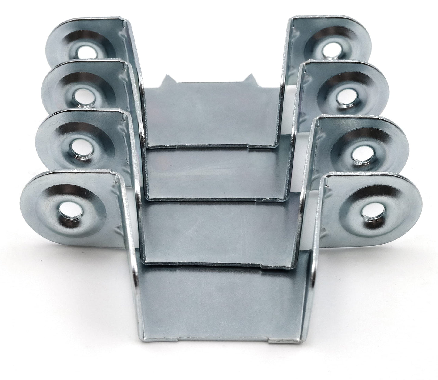 Design61 Set of 4 bed base connectors for single and double beds Base thickness 35mm for screwing Galvanized steel
