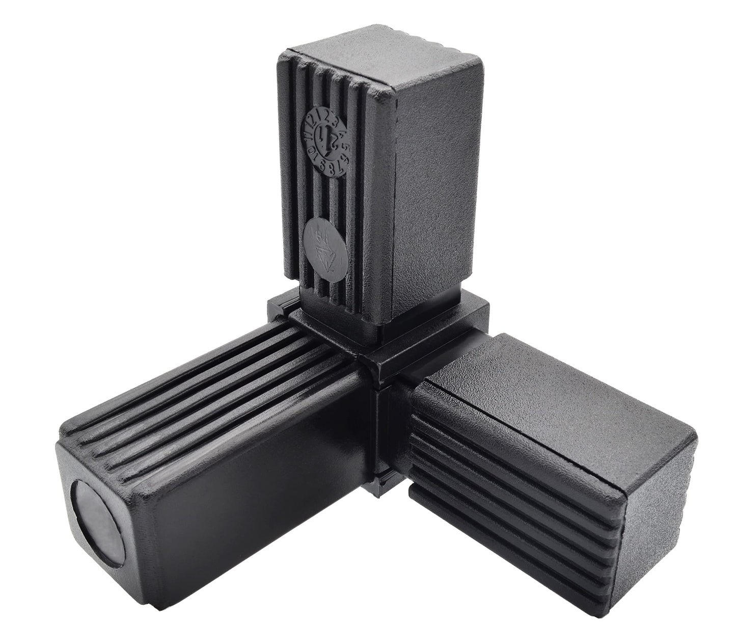Design61 4x connecteurs pour tubes carrés avec raccord de tuyau de sortie 90° 25 x 1,5 mm