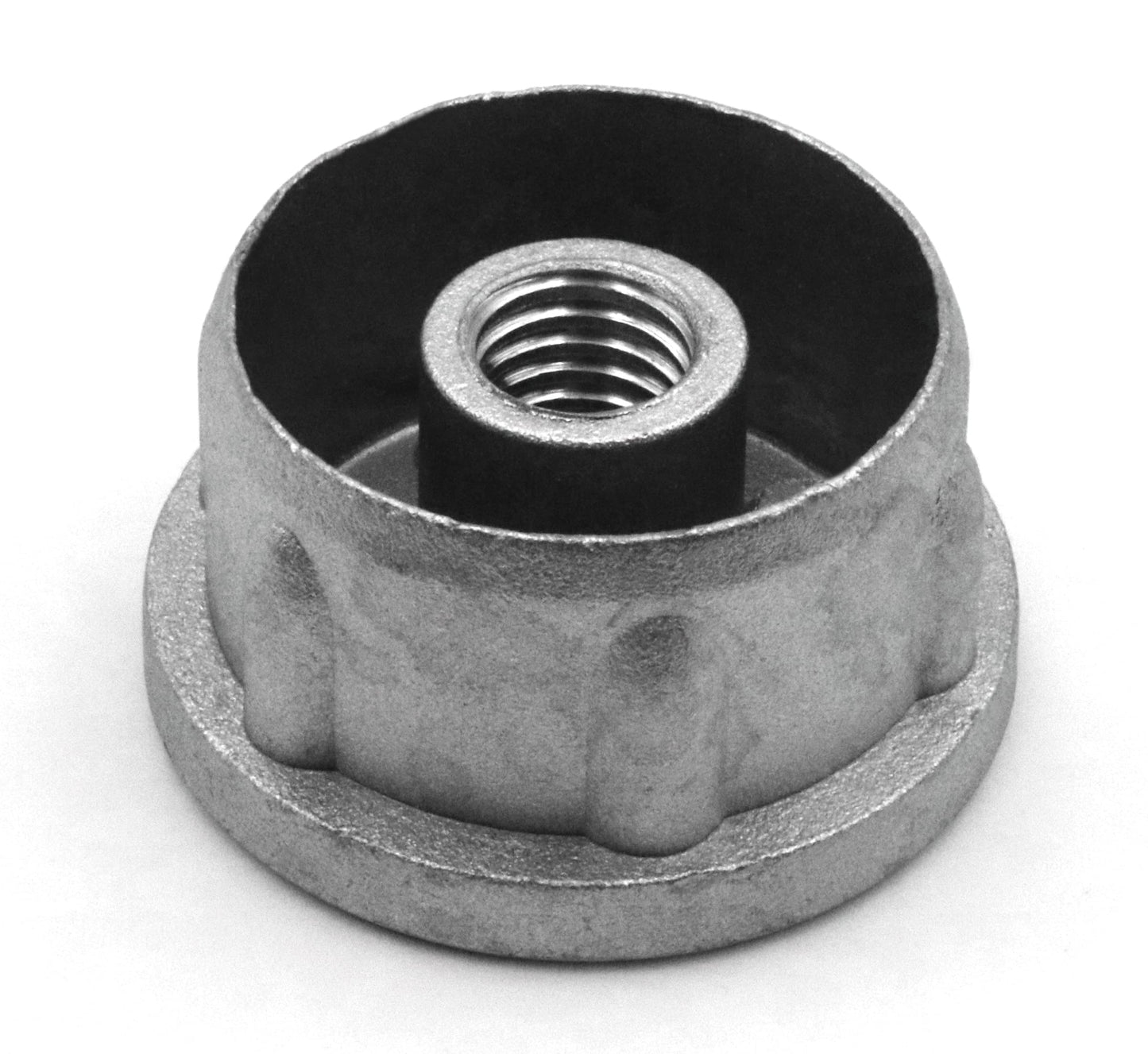 Design61 4x threaded plugs adjusting plugs for round tubes made of zinc die-cast Ø 38 mm wall thickness 2 mm with M10x18 internal thread