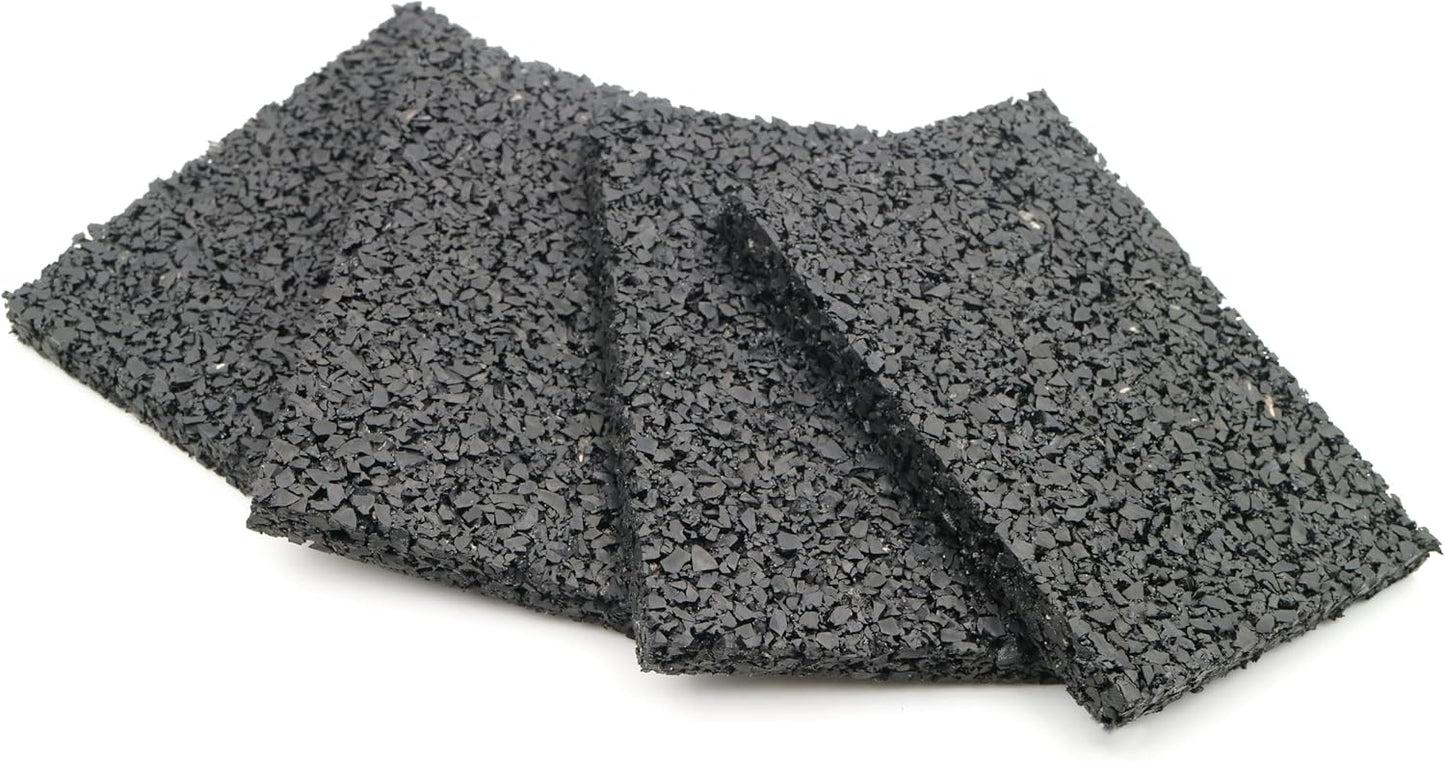 Design61 24 Stück Bautenschutzmatte Terrassenpads Unterlegpads aus Recyceltem EPDM Granulat für Terrassenfliesen Terrassendielen Stelzlager Balkon rutschfest Wetterbeständig 90 x 60 x 8 mm