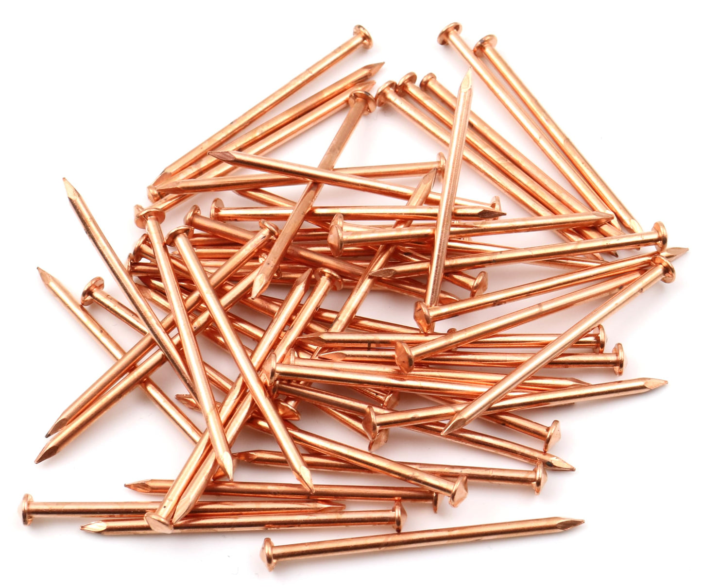 50x Clou en fer 2,0 x 41 mm à tête conique, broches de soudage isolantes cuivrées