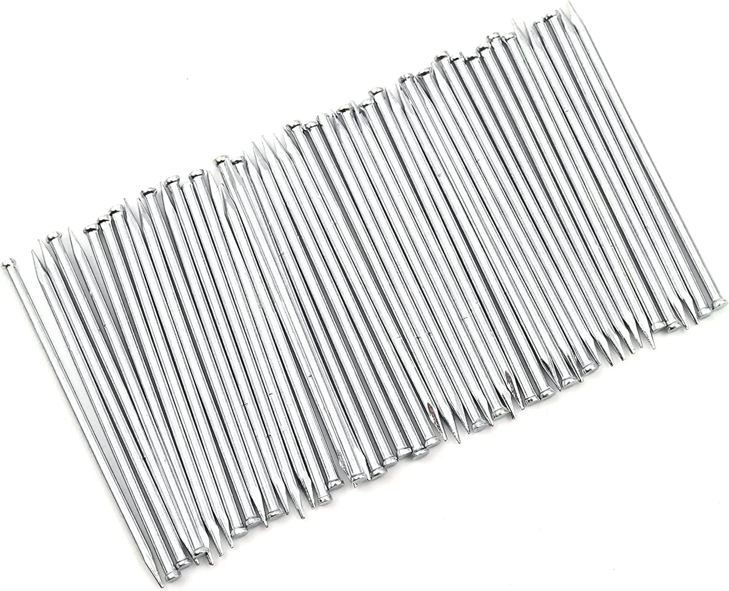 Design61 50x clous en acier, clous pour plinthes, 1,5 x 45 mm, tête plate, galvanisés