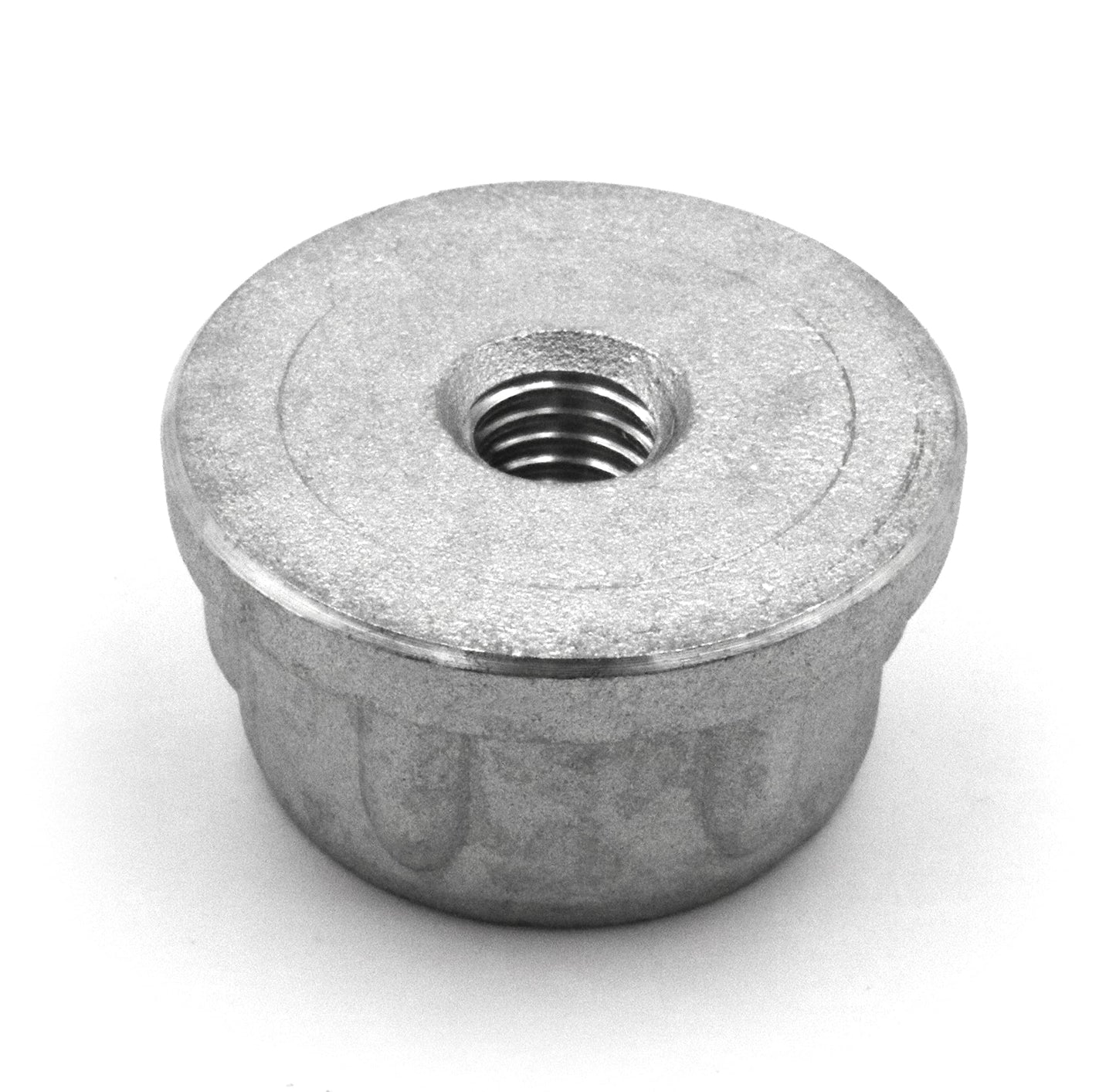 Design61 4x threaded plugs adjusting plugs for round tubes made of zinc die-cast Ø 38 mm wall thickness 2 mm with M10x18 internal thread