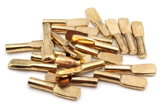 Supports d'étagère Design61 5 mm pour étagères en acier laitonné en forme de cuillère, 20 pièces