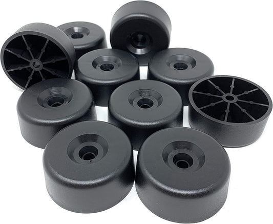 Design61 10x Möbelfüße Ø58/50 x H24 mm Möbelgleiter für Sofa Sessel Sideboard