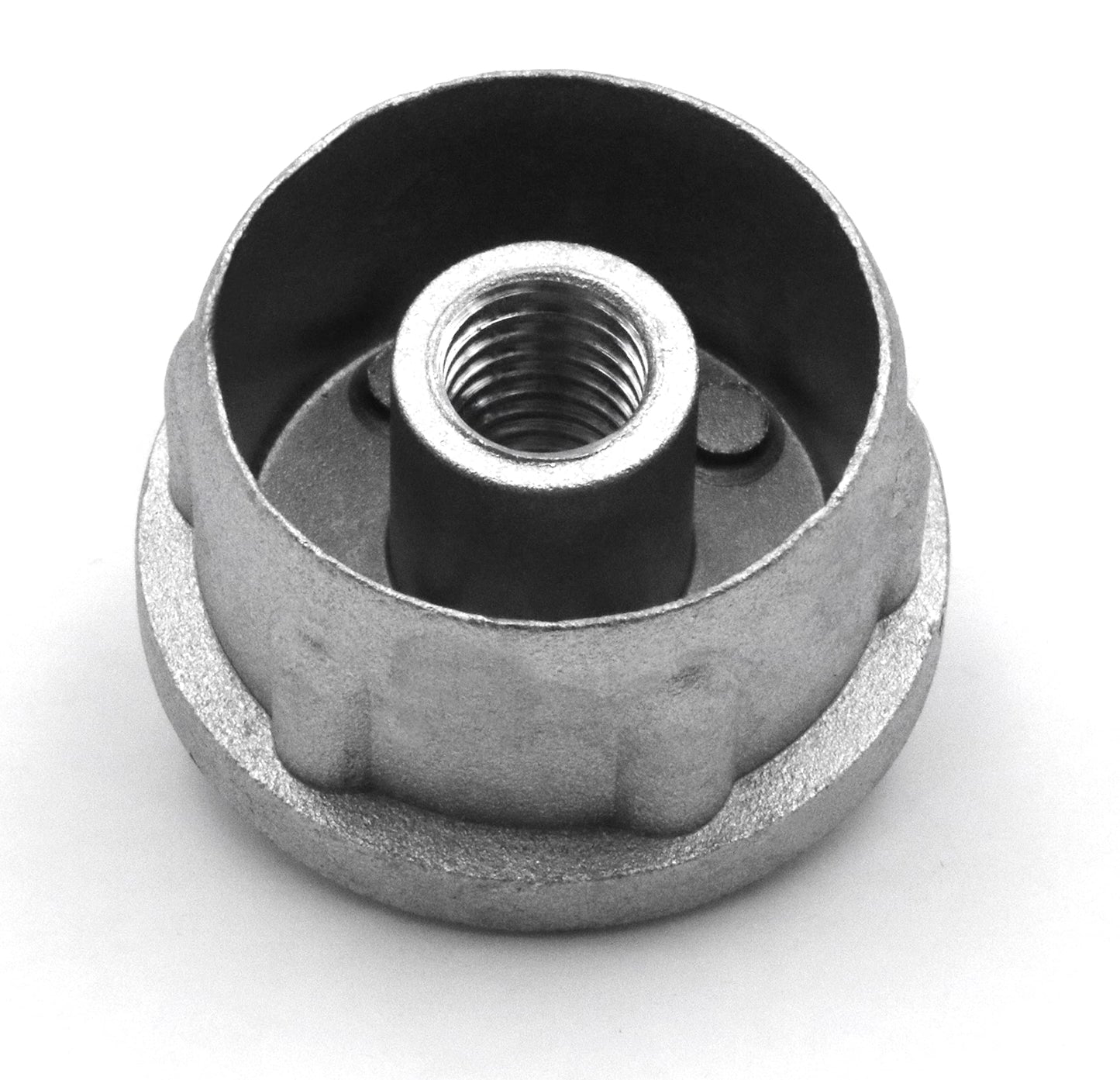 Design61 4x threaded plugs adjusting plugs for round tubes made of zinc die-cast Ø 38 mm wall thickness 2 mm with M10x18 internal thread