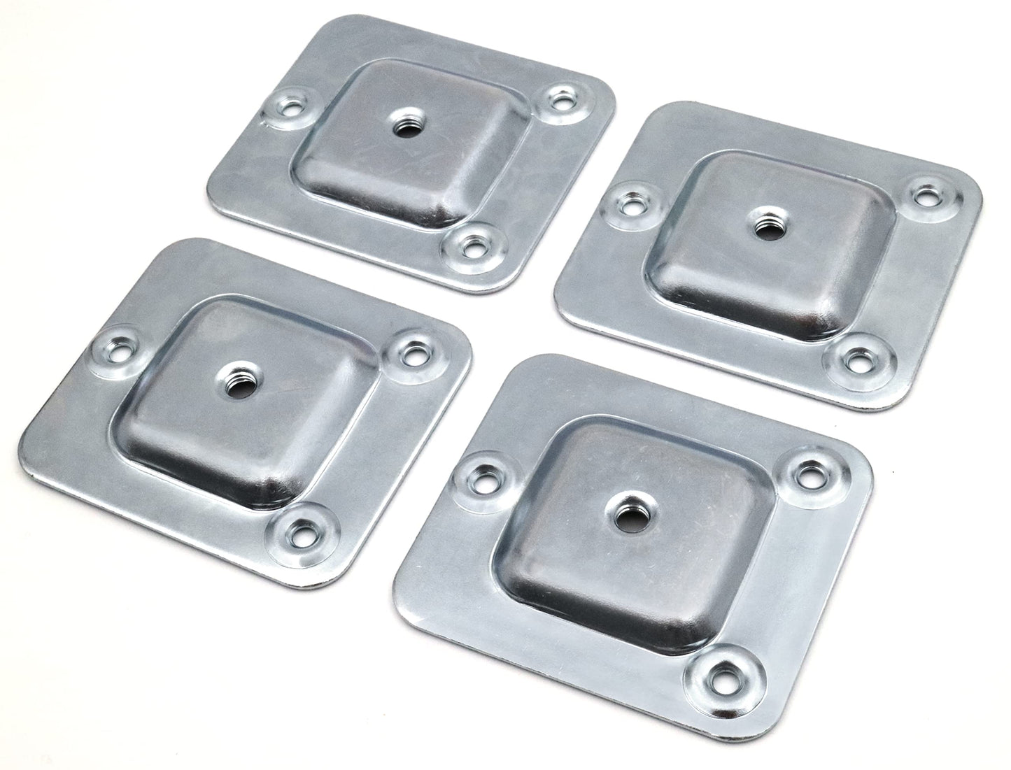 Design61 4er Set Montageplatte M6 Gewinde für Sofa Tischbeine Stuhlbeine Möbelbeine Befestigung Platten Sofabeine Adapter