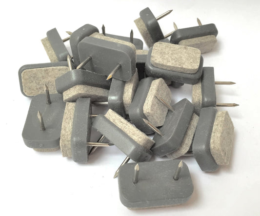 Design61 8 felt glides parquet glides chair leg glides floor protection floor glides furniture glides with two nails and felt 30x18mm
