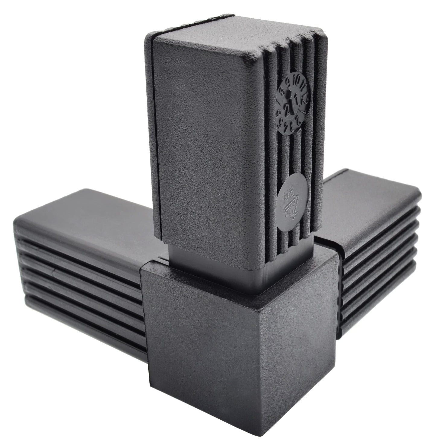 Design61 4x Steckverbinder für Vierkantrohre mit Abgang Rohrverbinder 90° 30x 2 mm