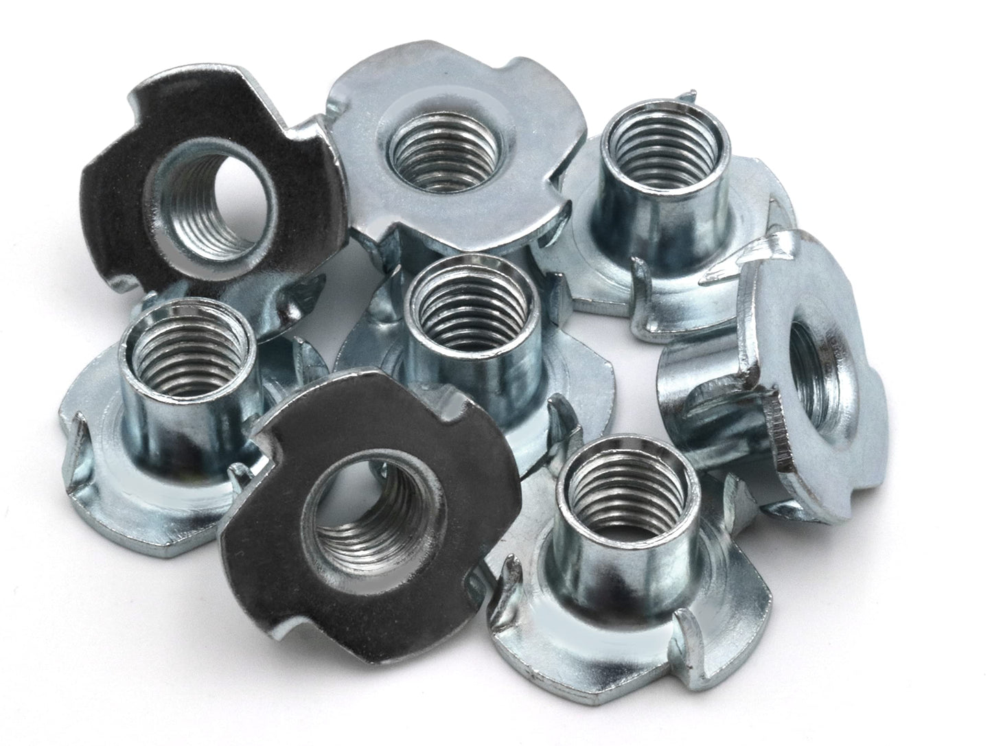 Design61 8x T-nuts M10 x 12mm with claws wooden nuts