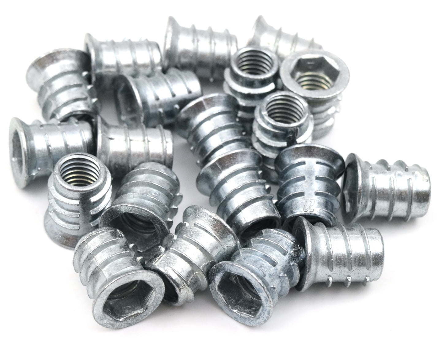 Design61 Set of 20 screw-in sleeves with 8mm hexagon socket screw-in sleeves M8 x 15mm screw-in nut wood thread insert