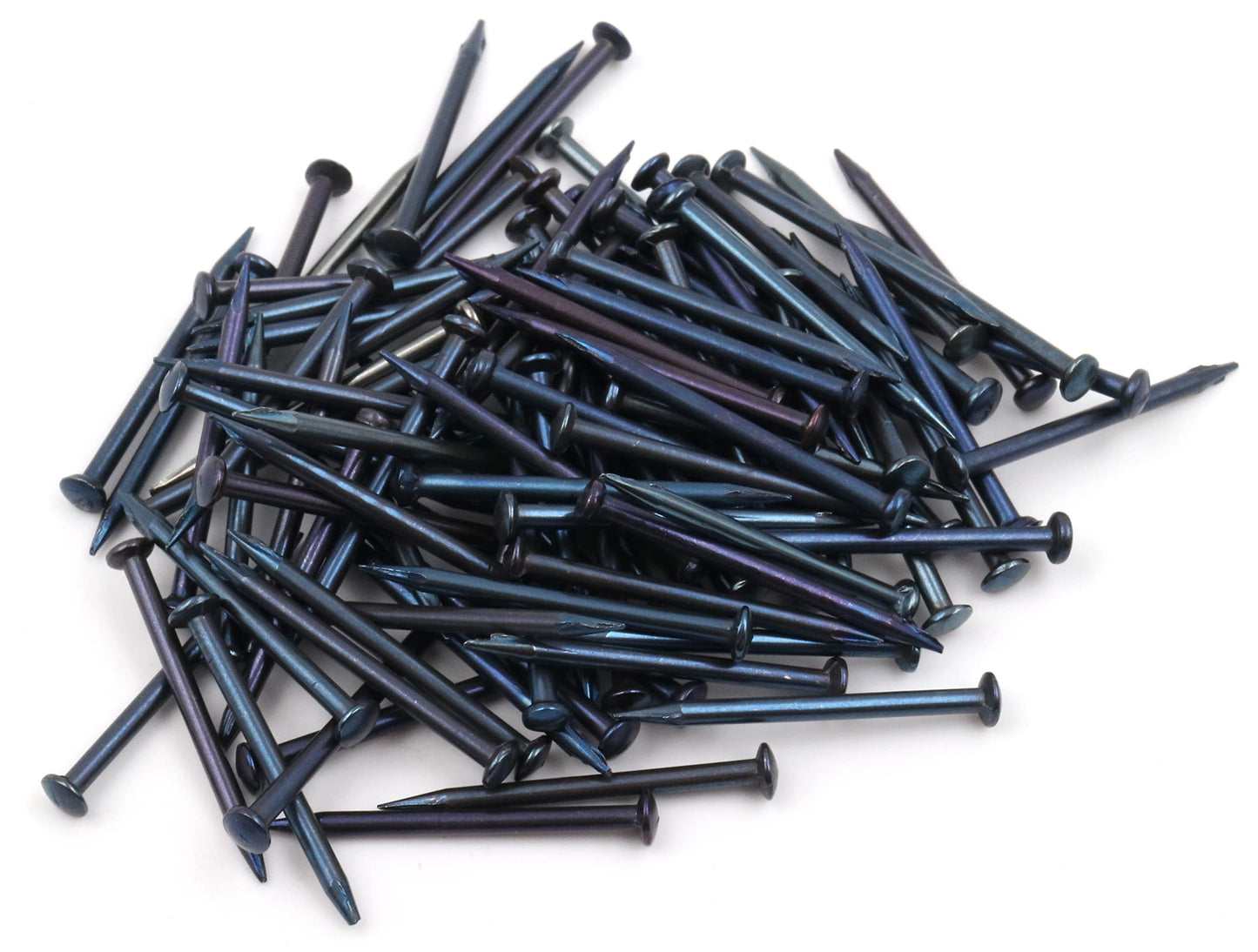 Design61 100x steel pins steel nails skirting board pins nail 2.0 x 20 mm lens head BLUE