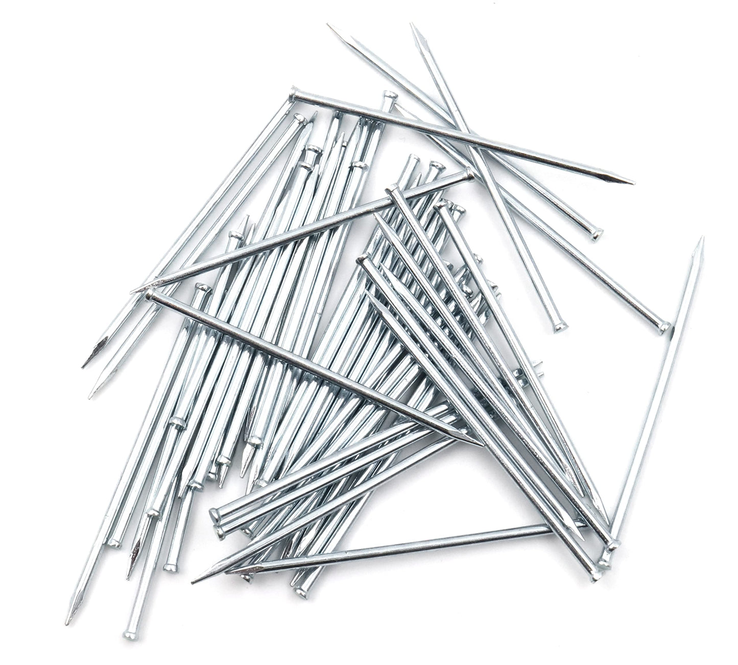 Design61 100x Steel Pins Steel Nails Skirting Board Pins Nail 1.5 x 30 mm Flat Head Galvanized