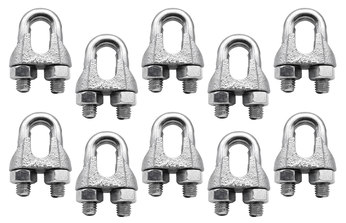 Design61 10x Drahtseilklemmen 8mm (5/16 inch) Galvanisch verzinkt ehemals DIN 741