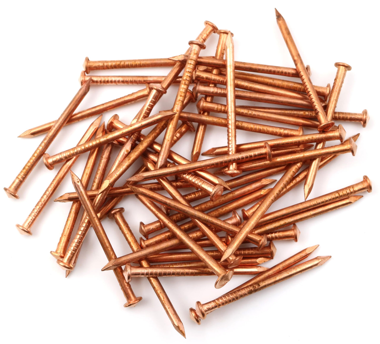 50x Clou en fer 2,0 x 51 mm à tête conique, broches de soudage isolantes cuivrées