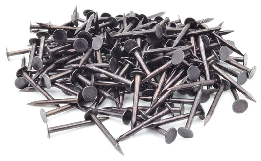 Design61 Peignes à ongles 1,6 x 13 mm, grosses têtes rondes, longues pointes pointues, bleuies, 100 g, environ 450 pièces