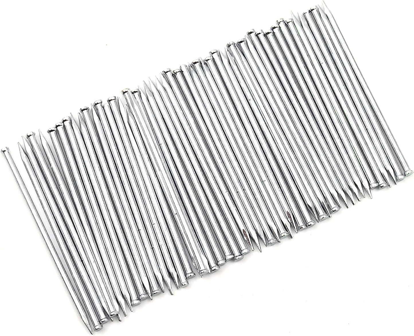 Design61 100x clous en acier, clous pour plinthes, clou 1,4 x 30 mm, tête plate, tête fraisée, galvanisé