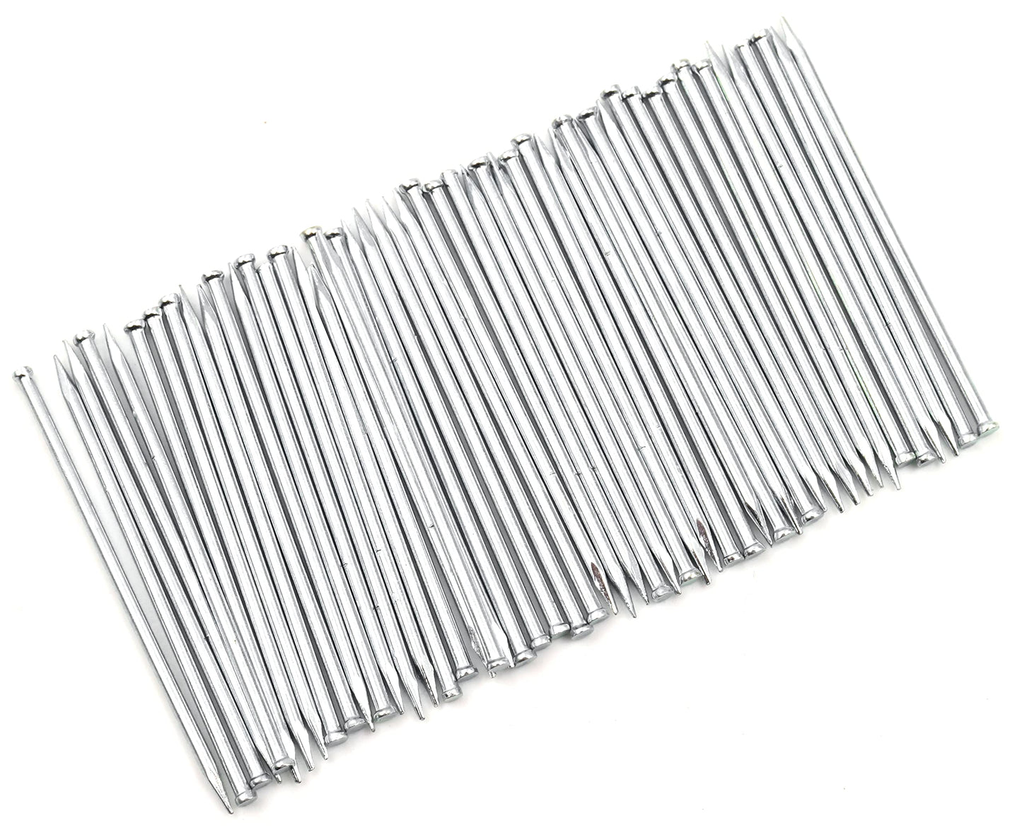 Design61 100x Steel Pins Steel Nails Skirting Board Pins Nail 1.5 x 30 mm Flat Head Galvanized