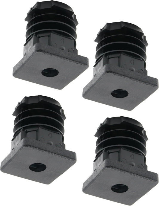 Design61 4X Gewindestopfen Vierkantrohrstopfen 30x30 mm 1,5-2 mm mit M8 Innengewinde