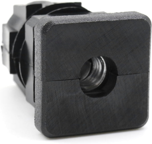 Design61 4x Gewindestopfen Vierkantrohrstopfen 25x25 mm 1,5 mm mit M10 Innengewinde