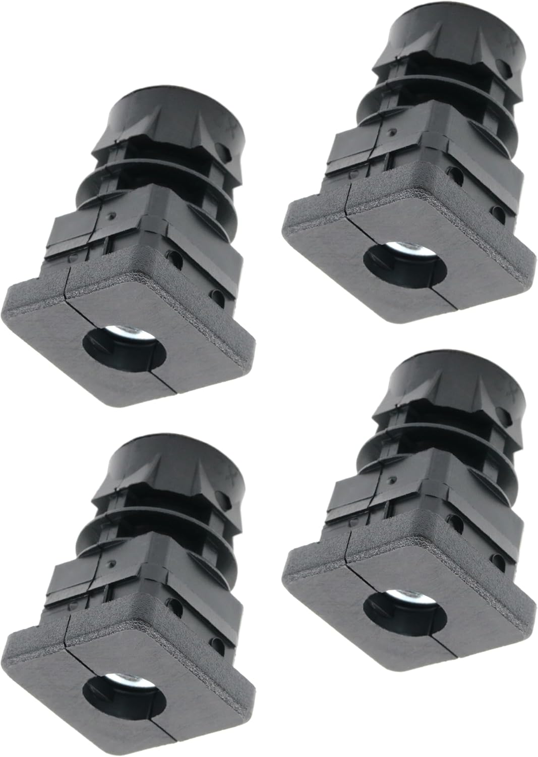 Design61 4x Gewindestopfen Vierkantrohrstopfen 25x25 mm 2 mm mit M10 Innengewinde