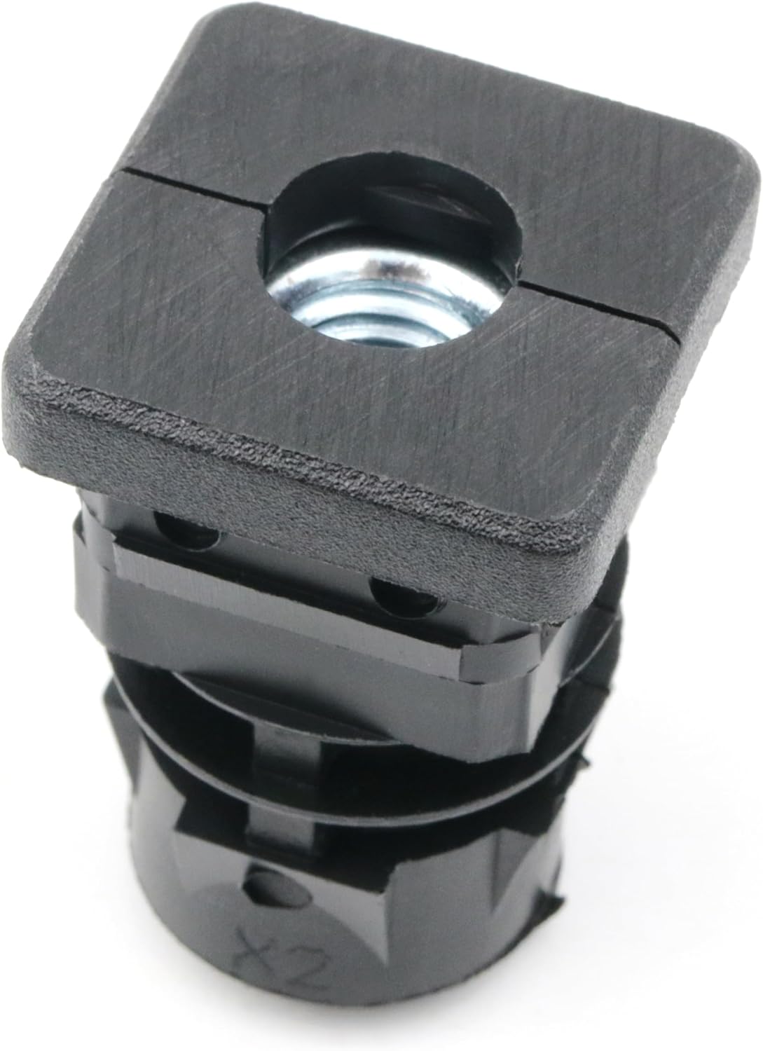 Design61 4x Gewindestopfen Vierkantrohrstopfen 25x25 mm 2 mm mit M10 Innengewinde