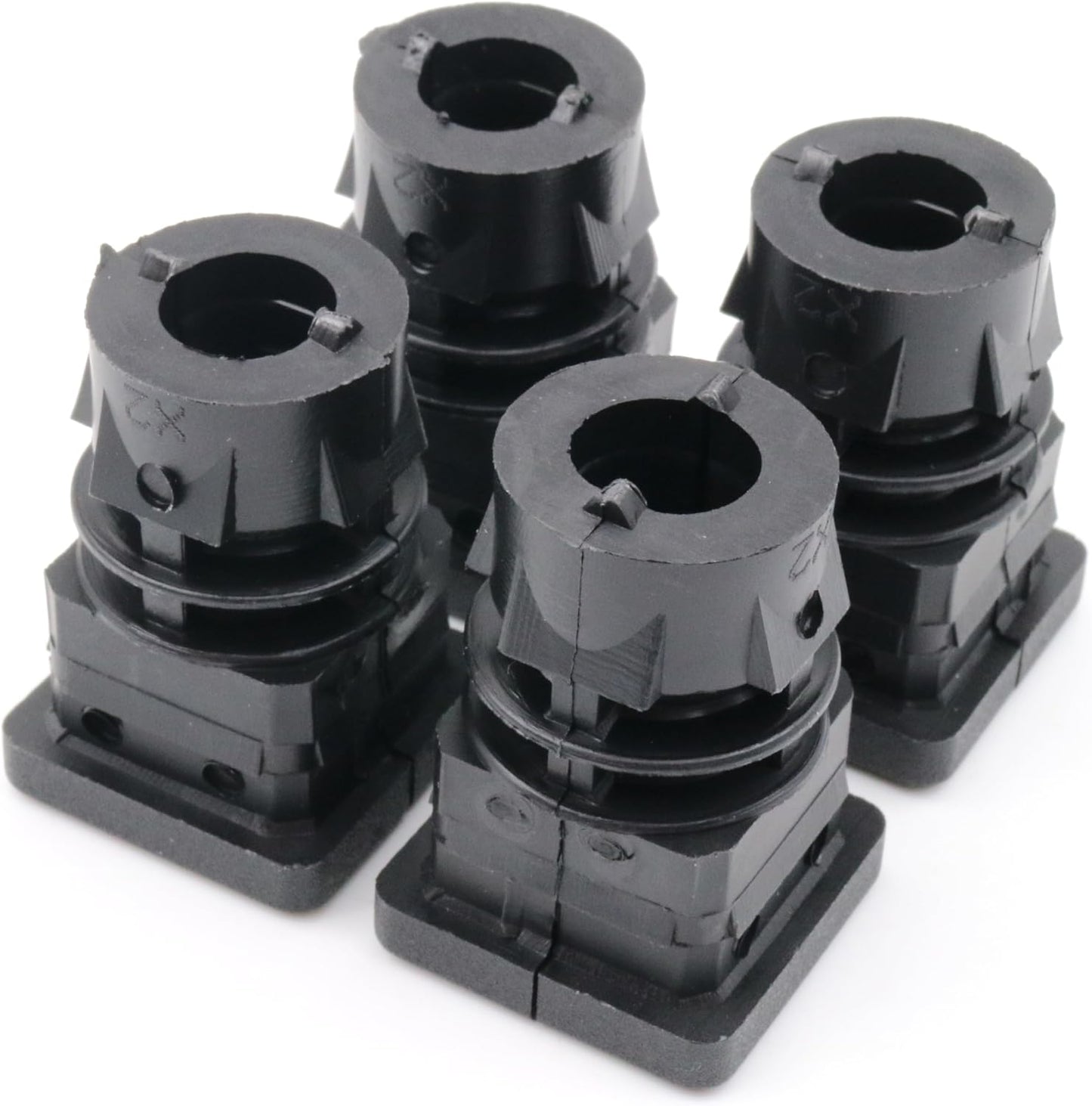 Design61 4x Gewindestopfen Vierkantrohrstopfen 25x25 mm 2 mm mit M10 Innengewinde