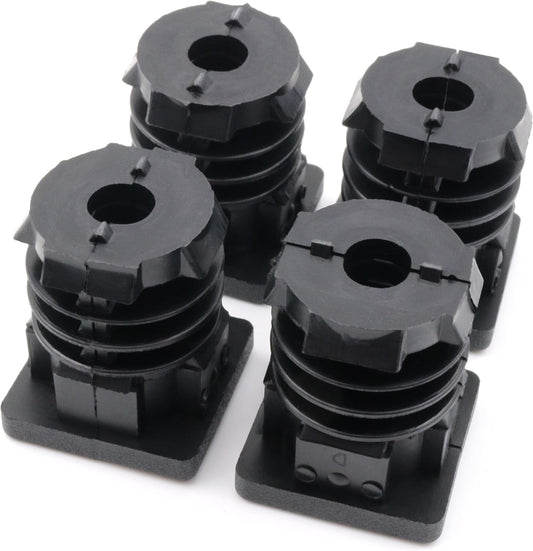 Design61 4X Gewindestopfen Vierkantrohrstopfen 30x30 mm 1,5-2 mm mit M10 Innengewinde