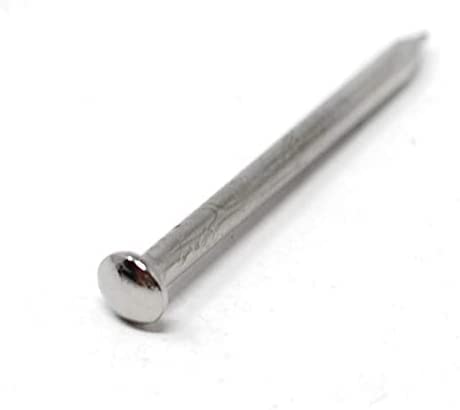 Design61 Rundkopfstifte Nägel Nagel 1,4 x 20 mm Eisen vernickelt 100gr (ca.370 Stück)