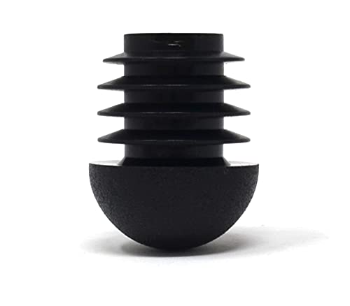 Design61 8x Lamellenstopfen für Rundrohre mit Kugelkopf Ø 20-20,5 mm in Schwarz