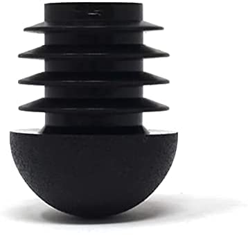 Design61 8x Lamellenstopfen für Rundrohre mit Kugelkopf Ø 33-34 mm in Schwarz