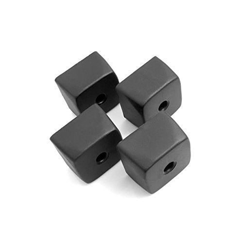 Design61 lot de 4 patins de meubles en plastique, patins de meubles, canapé et fauteuil à visser, patins de meubles en plastique L 70 x H 45 mm, noir