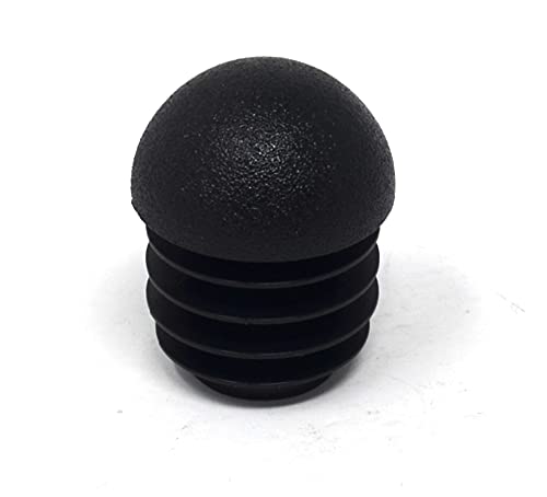 Design61 8x Lamellenstopfen für Rundrohre mit Kugelkopf Ø 20,5-21 mm in Schwarz