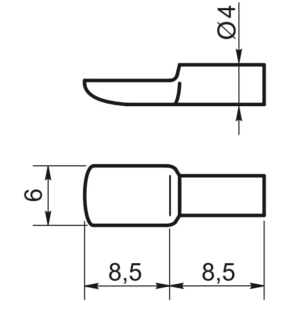 Design61 Regalbodenträger 4 mm Bodenträger für Regalböden Stahl Vermessingt Löffelform 20 Stück