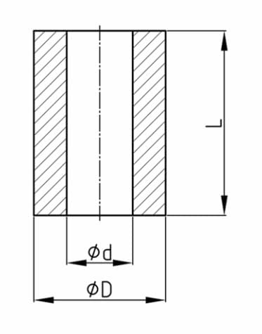 Design61 10x entretoises douilles d'écartement rondelles L 7 mm x Ø 15/8,2 mm M8 rondes HD-Polyéthylène