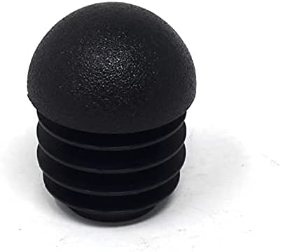 Design61 8x Lamellenstopfen für Rundrohre mit Kugelkopf Ø 28-29 mm in Schwarz