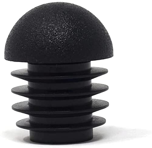 Design61 8x Lamellenstopfen für Rundrohre mit Kugelkopf Ø 28-29 mm in Schwarz
