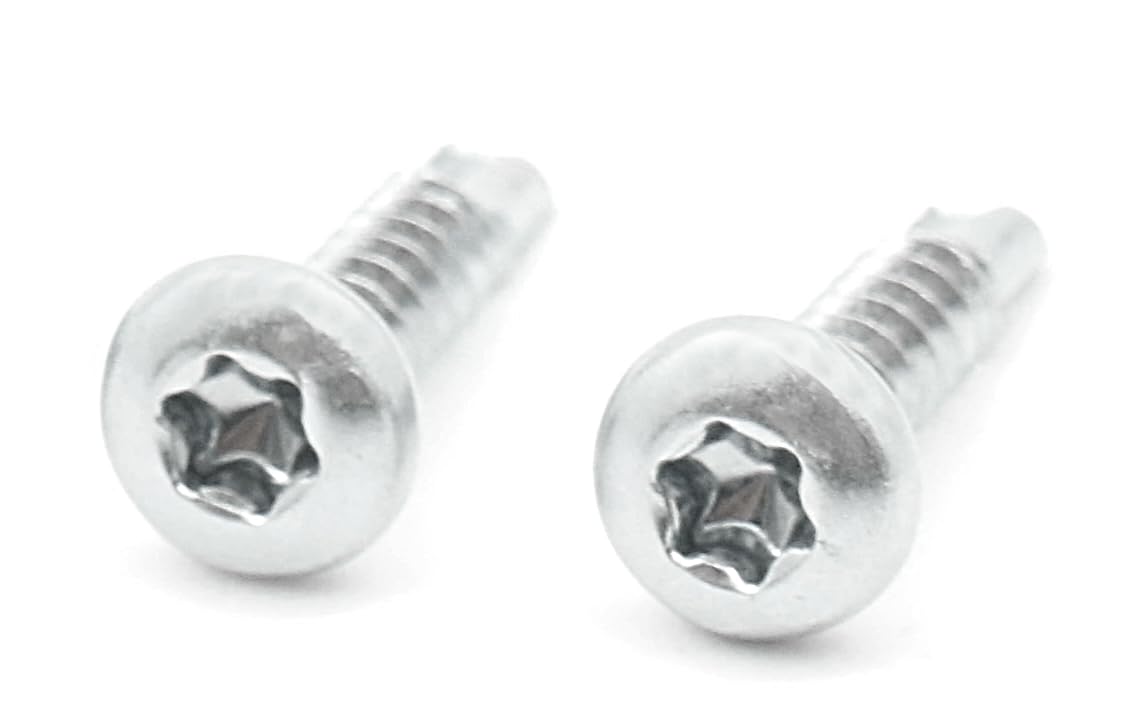 Design61 200 Stück Selbstbohrende Schrauben Halbrundkopf PH2 Kreuzschlitz 3,5 x 25 mm Stahl Gehärtet Verzinkt Rostbeständig für Holz und Metallbau Selbstschneidende Schrauben