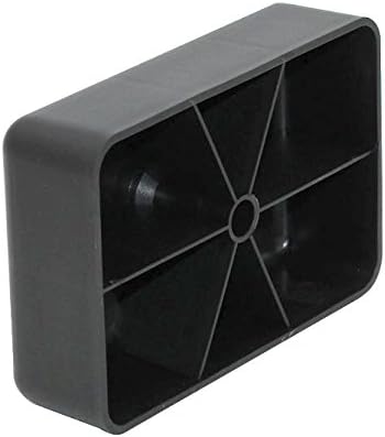 Design61 4er Set Sofa Füße Kunststoff Möbelgleiter Möbeluntersetzer Sofa Sessel zum Anschrauben Kunststoff Möbelgleiter Eckig in Schwarz