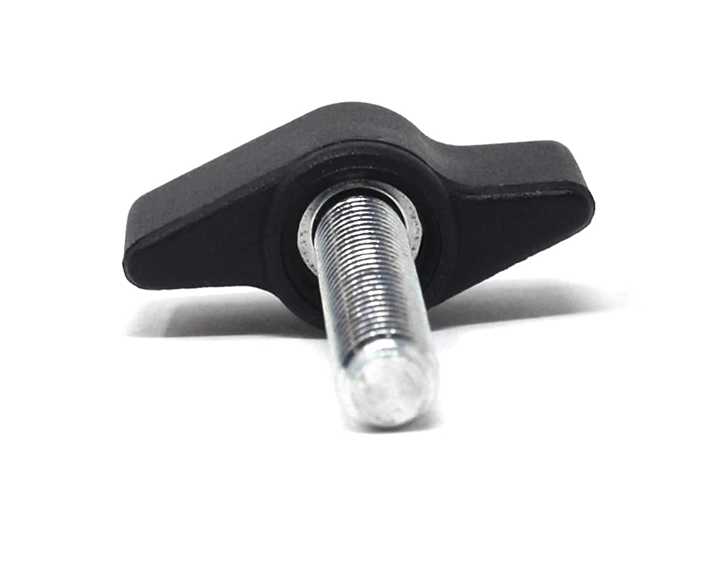 Design61 4x Flügelschraube Kunststoff mit Gewindebolzen Stahl M5 x 28 mm