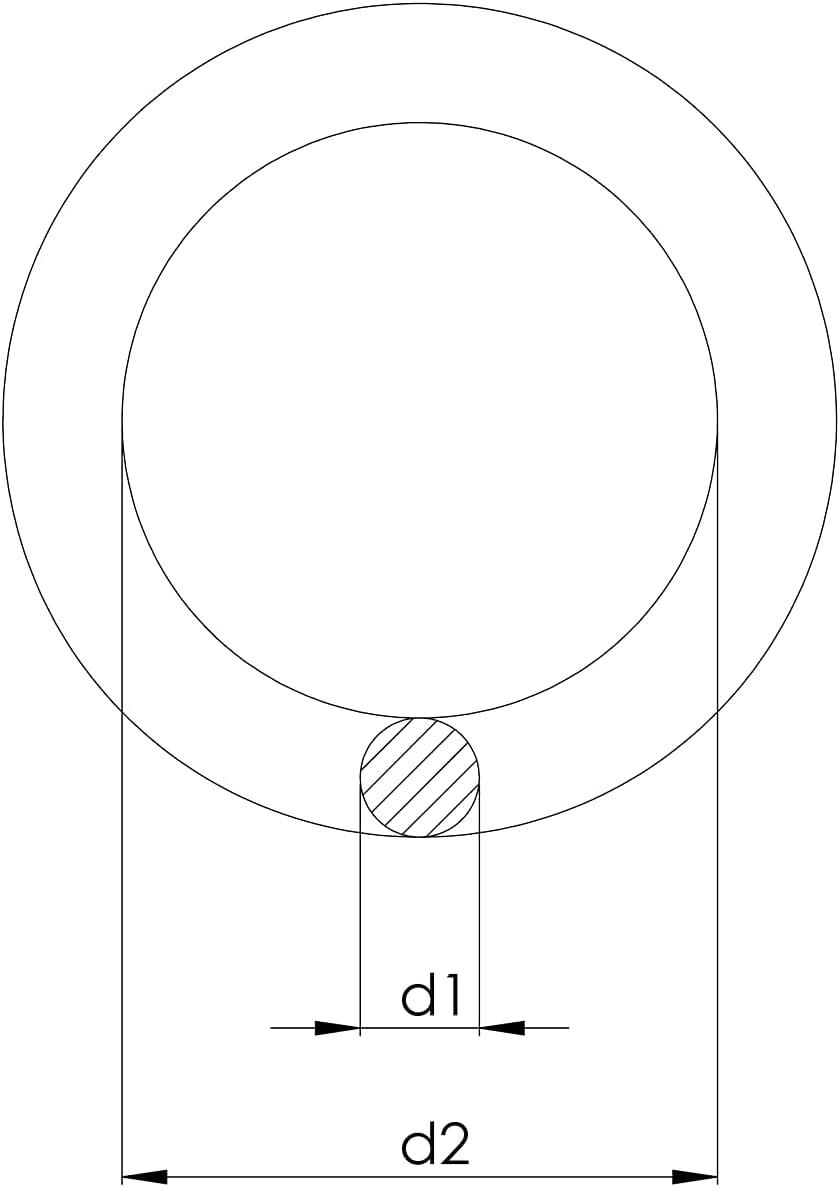 Design61 4x anneau en acier joint torique anneaux ronds anneau en métal anneaux ronds galvanisé 3 mm x 20 mm