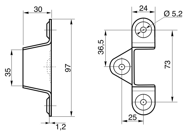 Design61 4er Set Bettsockel Verbinder für Doppelbetten Einzelbetten Sockeldicke 35mm zum Schrauben Stahl Verzinkt
