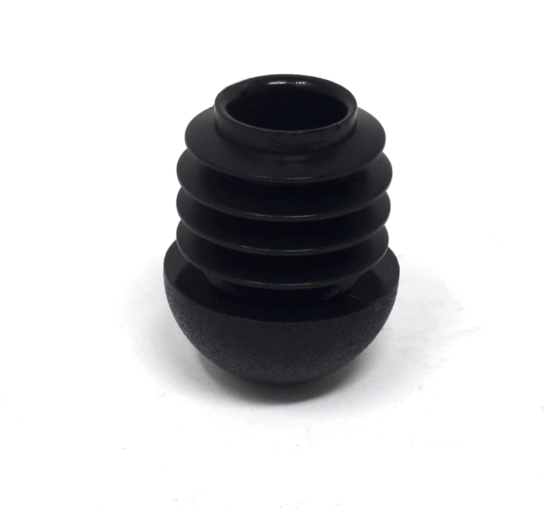 Design61 8x Lamellenstopfen für Rundrohre mit Kugelkopf Ø 20-20,5 mm in Schwarz