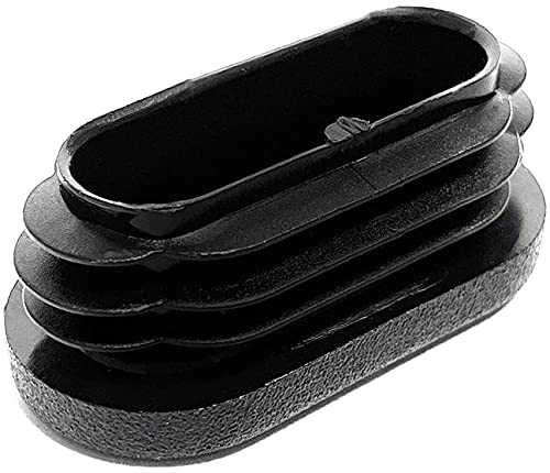 Design61 10x Ovalrohr Rohrstopfen Lamellenstopfen 50x20 mm mit Lamellen für Wandstärke bis 1-3 mm