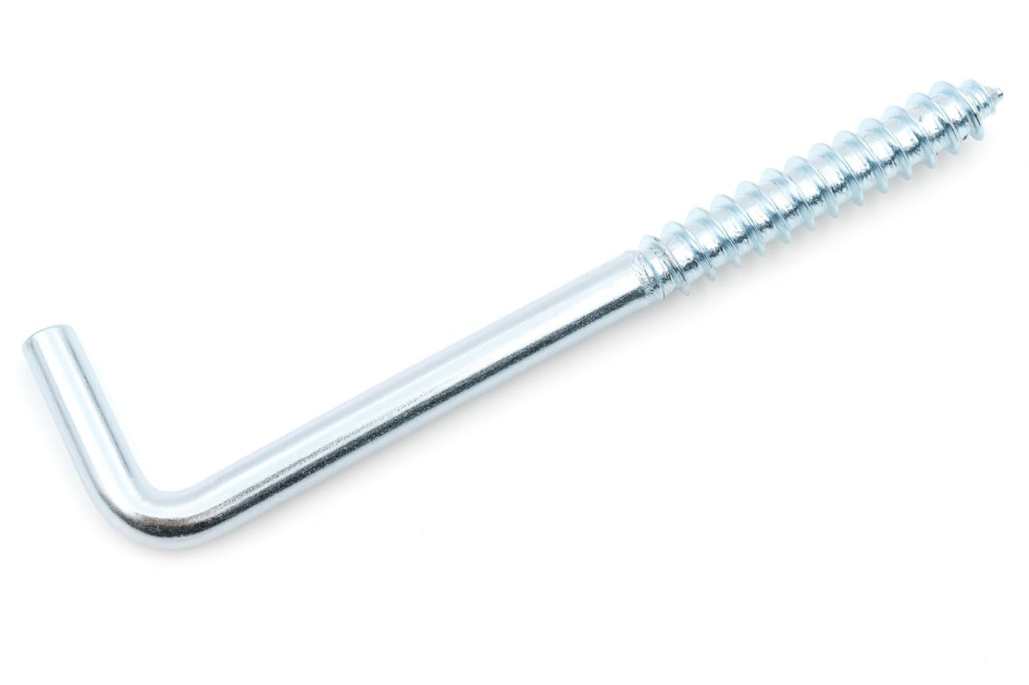 Design61 10x Gerade Schraubhaken Konsolhaken Stahlhaken Wandhaken mit Gewinde Einschraubhaken für Wand & Decke Haken zur Befestigung von Seilen Ketten Pflanzen Lampen (80 x 4,4 mm, 10, stück)