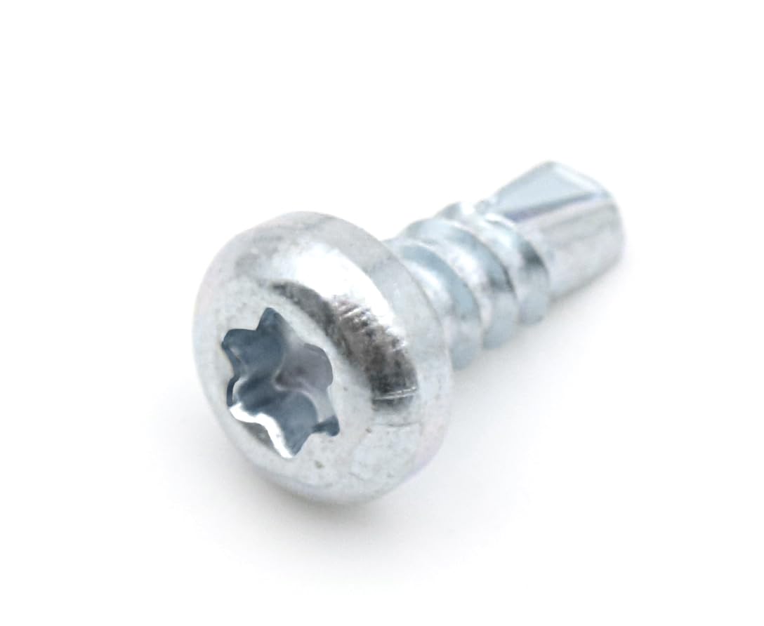 Design61 Selbstbohrende Schrauben Halbrundkopf Stahl Gehärtet Verzinkt Rostbeständig für Holz und Metallbau Selbstschneidende TX-15 Schrauben (3,5 x 19 mm, 200, stück)
