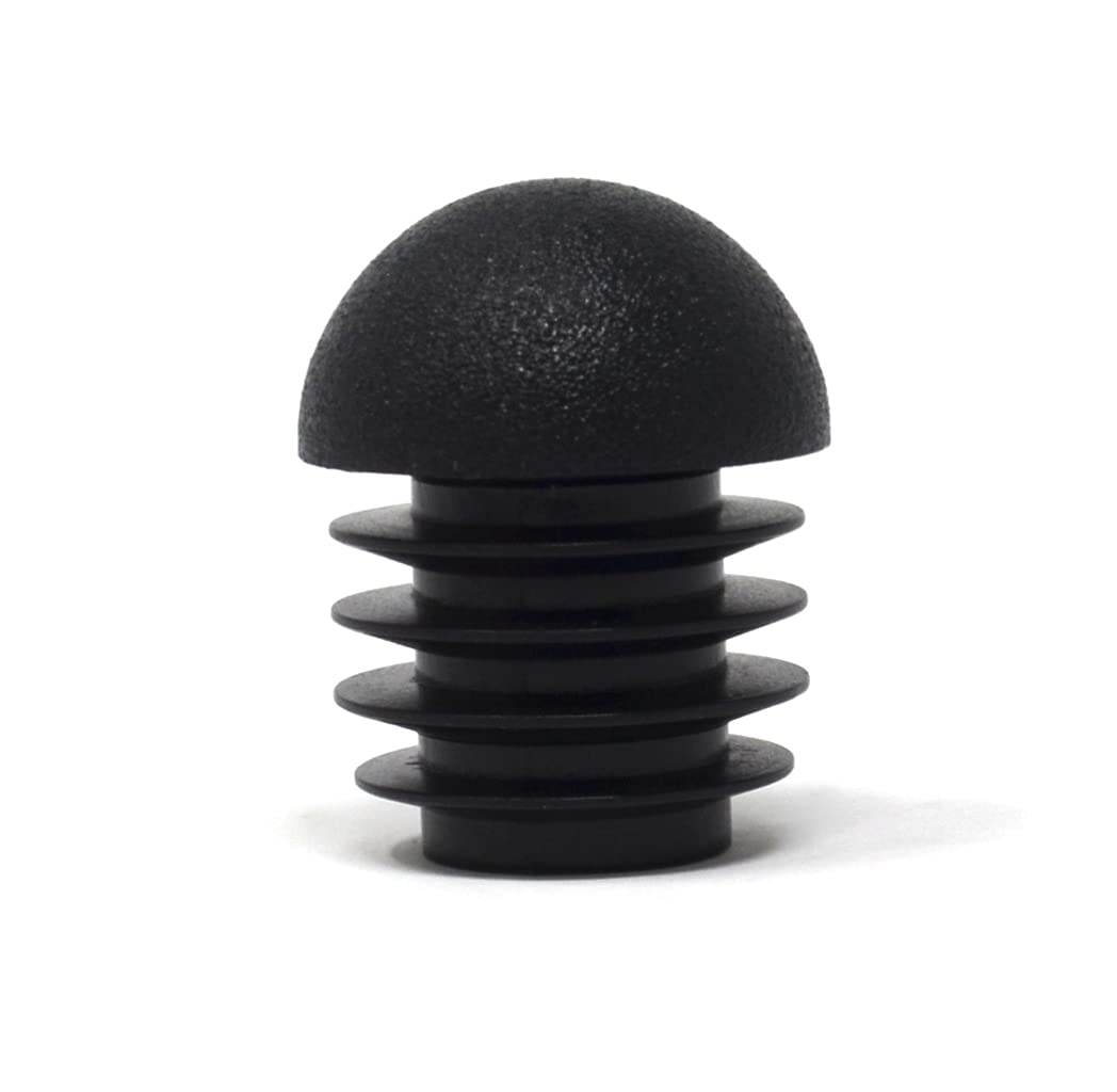 Design61 8x Lamellenstopfen für Rundrohre mit Kugelkopf Ø 16-17 mm in Schwarz