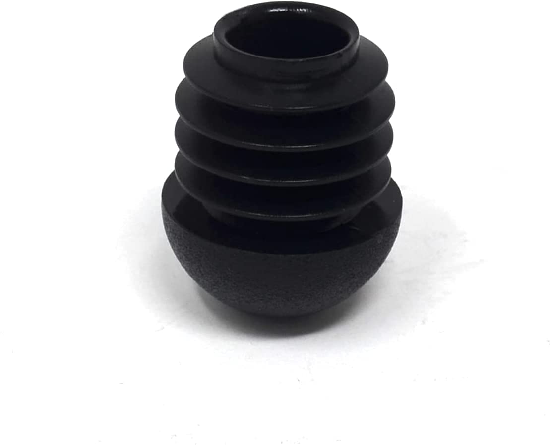 Design61 8x Lamellenstopfen für Rundrohre mit Kugelkopf Ø 33-34 mm in Schwarz