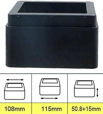 Design61 4er Set Möbelerhöhung Betterhöher Tischerhöher Elefantenfuß Bed Riser Stapelbar 57 mm oder 107 mm in Schwarz