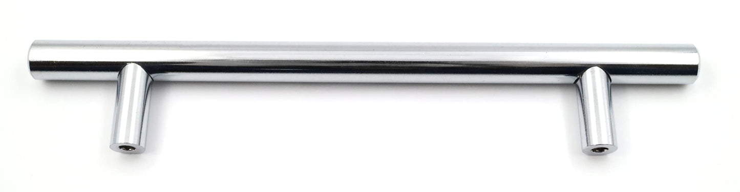 Design61 2x Möbelgriffe 128mm Griffe für Küchenschränke Schrankgriffe Schubladengriffe verchromt